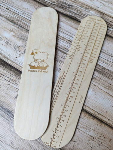 Woolens and Nosh Adult Size Sock Ruler